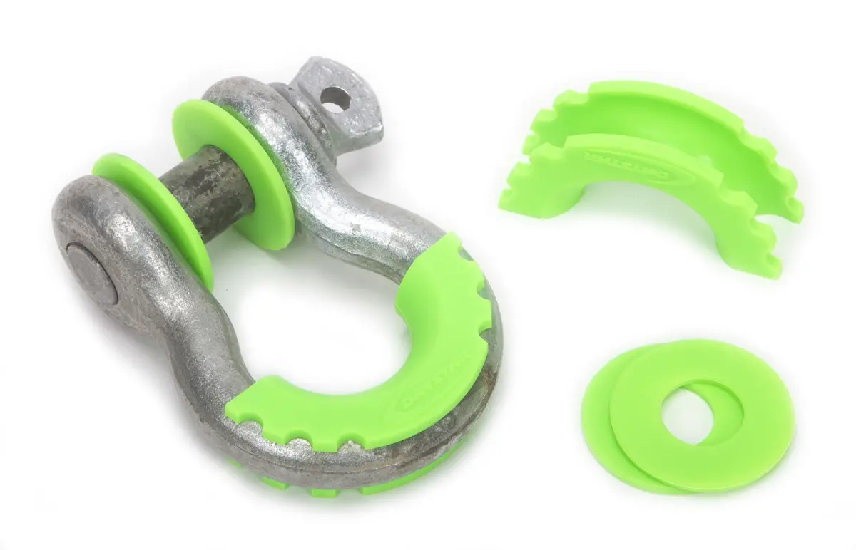 D-Ring Isolator And Washers Fl. Green Daystar 1