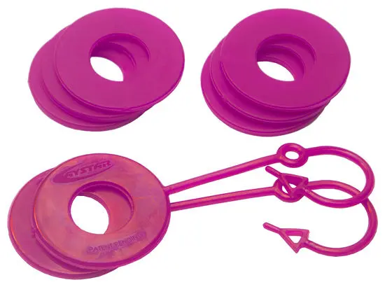 D Ring Isolator Washer Locker Kit 2 Locking Washers And 6 Non-Locking Washers Florescent Pink Daystar 1