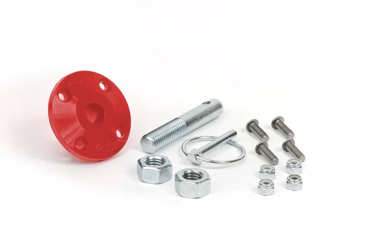 Hood Pin Kit Red Single Includes Polyurethane Isolator Pin Spring Clip And Related Hardware Daystar 1