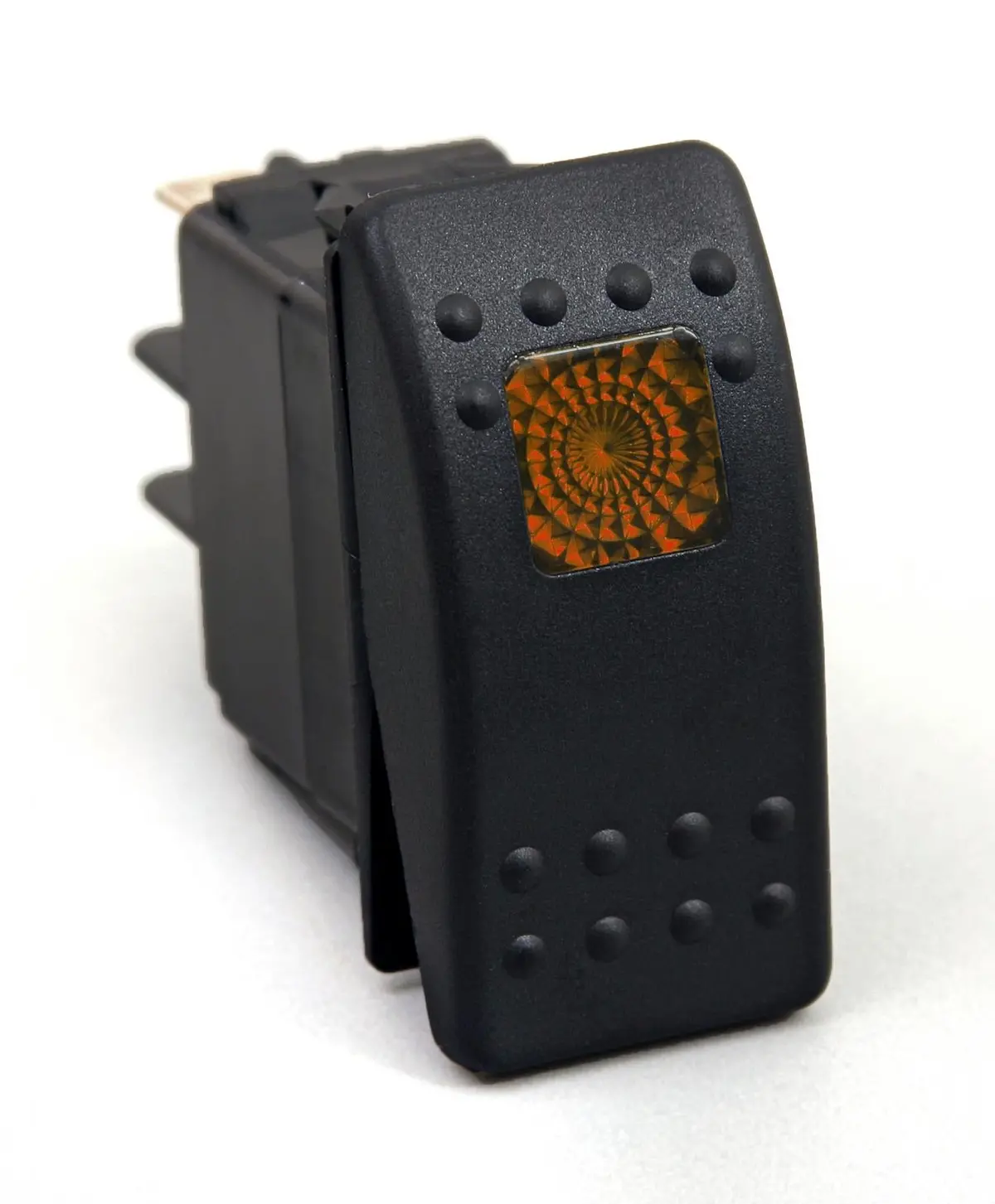 Rocker Switch Amber Light 20 Amp Single Pole Daystar 1