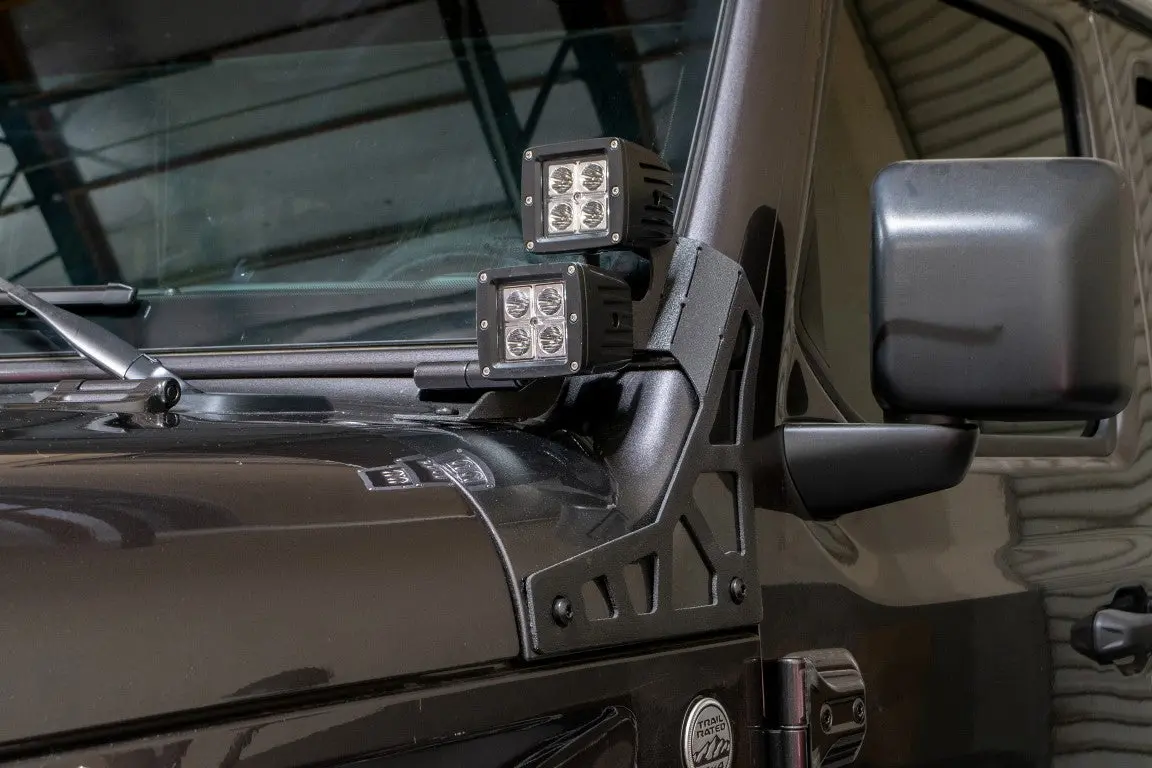 Jeep Jl A Pillar Pod Led Light Mount 18-Present Wrangler Jl 2/4 Door Dv8 Offroaod 1