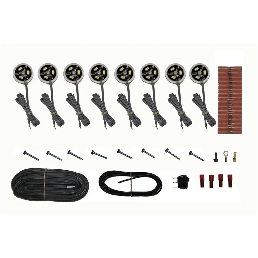 Jeep Rock Lights Chassis 8 Piece Kit Litespot Amber Leds 1