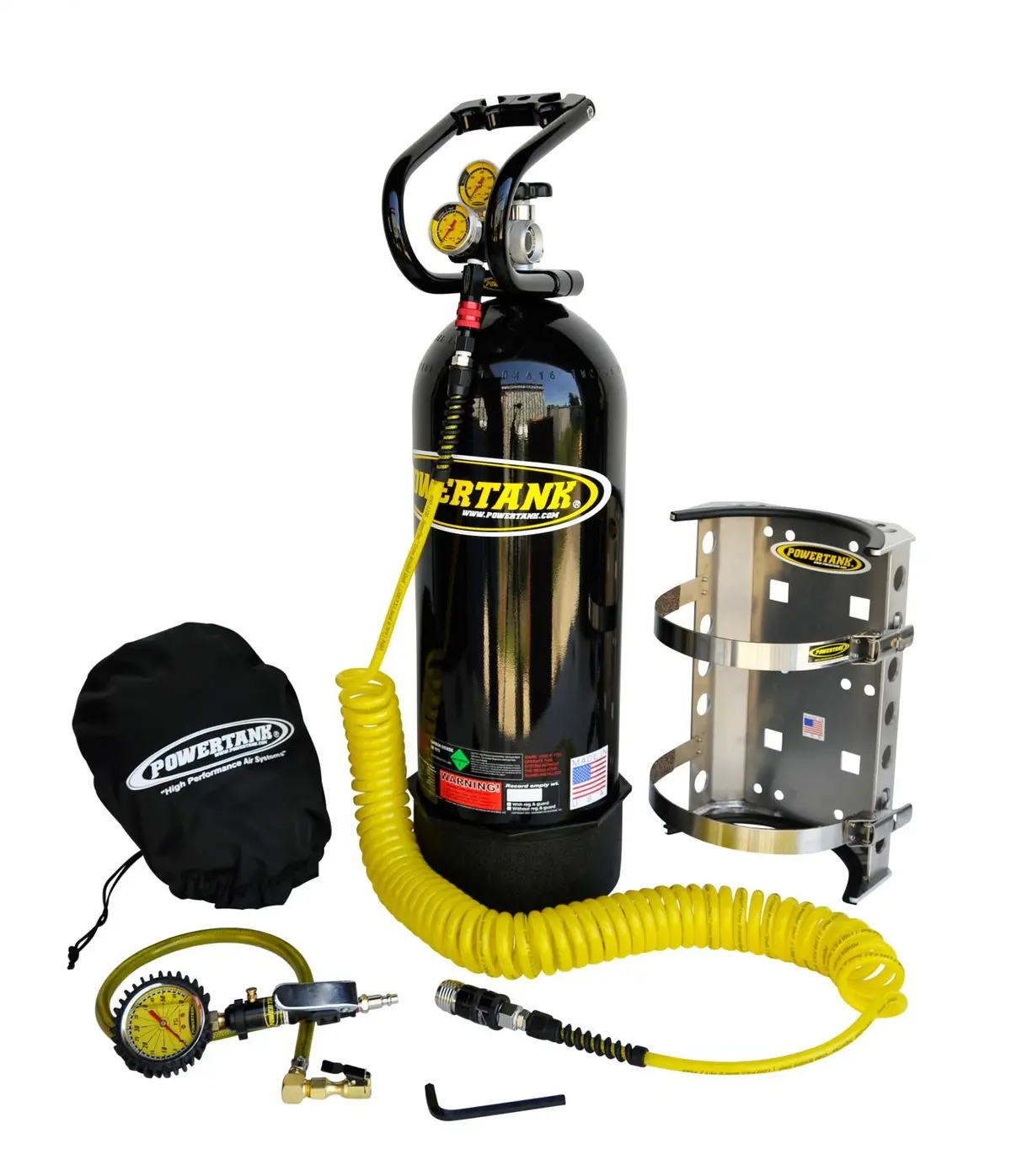 Co2 Tank 20 Lb Package B System 250 Psi Gloss Black Power Tank 1