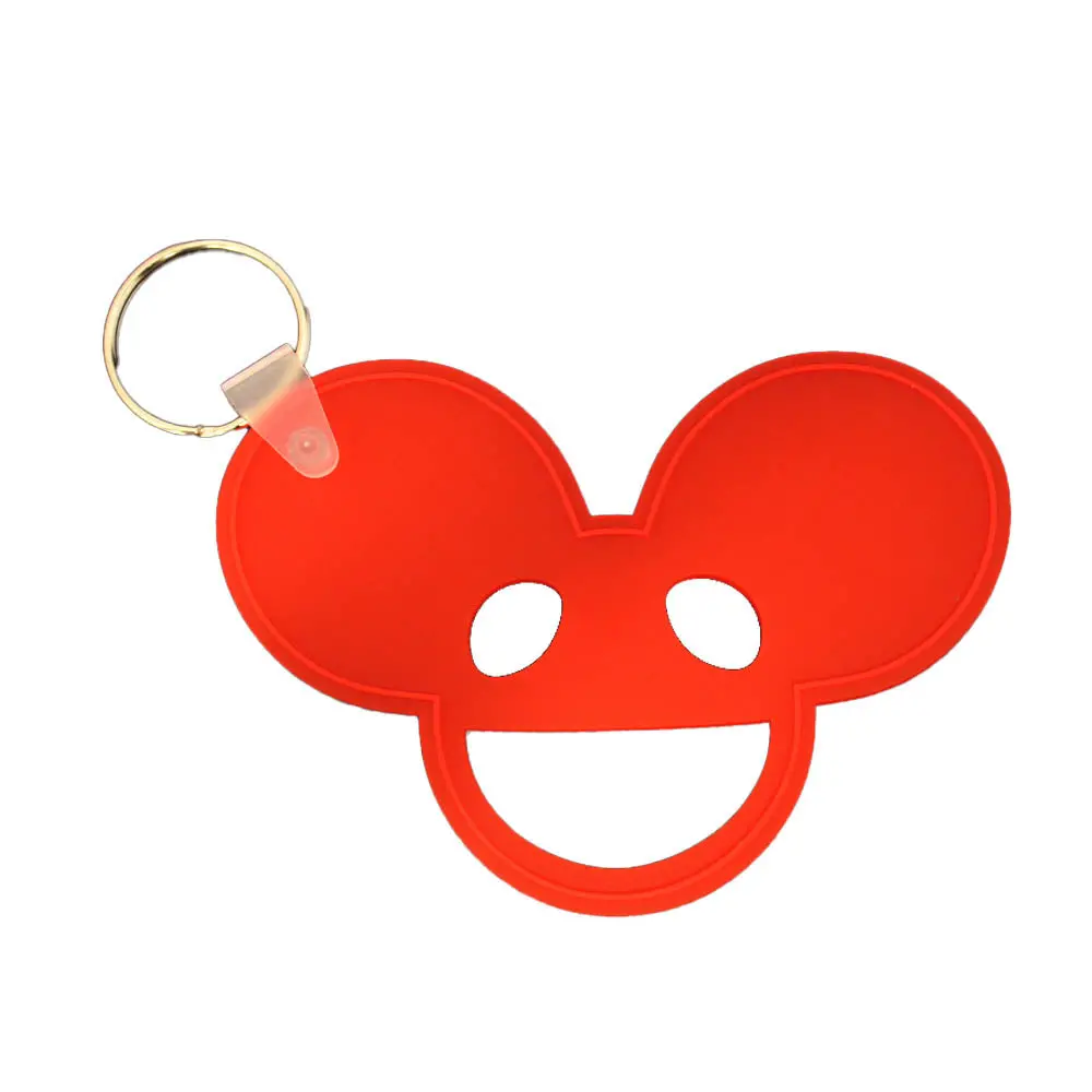 Red Rubber Keychain 1