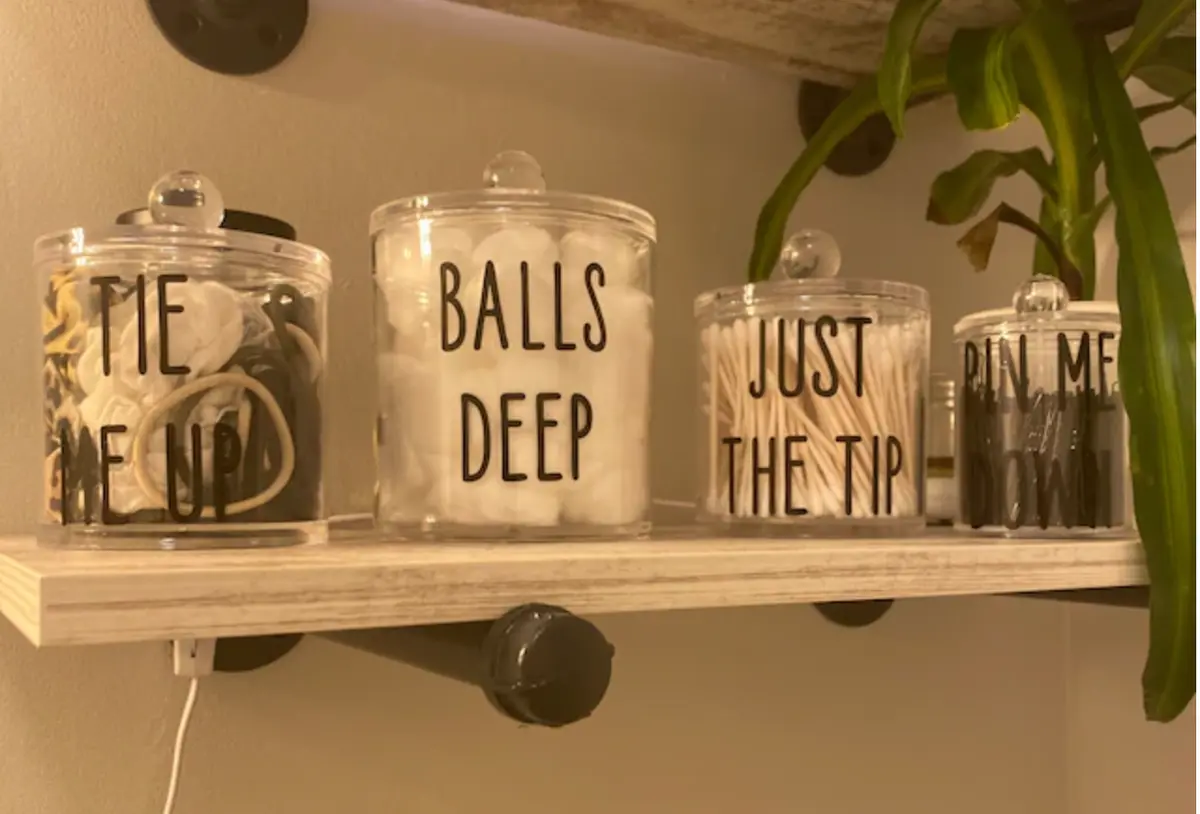 Bathroom Labels | Rae Dunn | Adult Humor | Organization | Inapproiate Decor 1