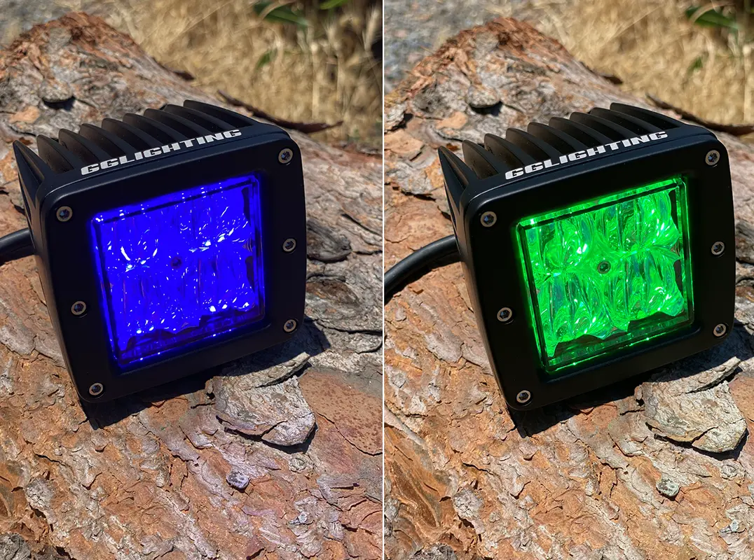 Blue / Green Dual Color Off Road Led Pod 1