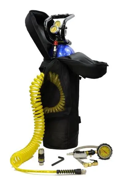 Co2 Tank 15 Lb Track Pack Package B 250 Psi Regulator Gloss Black Power Tank 1