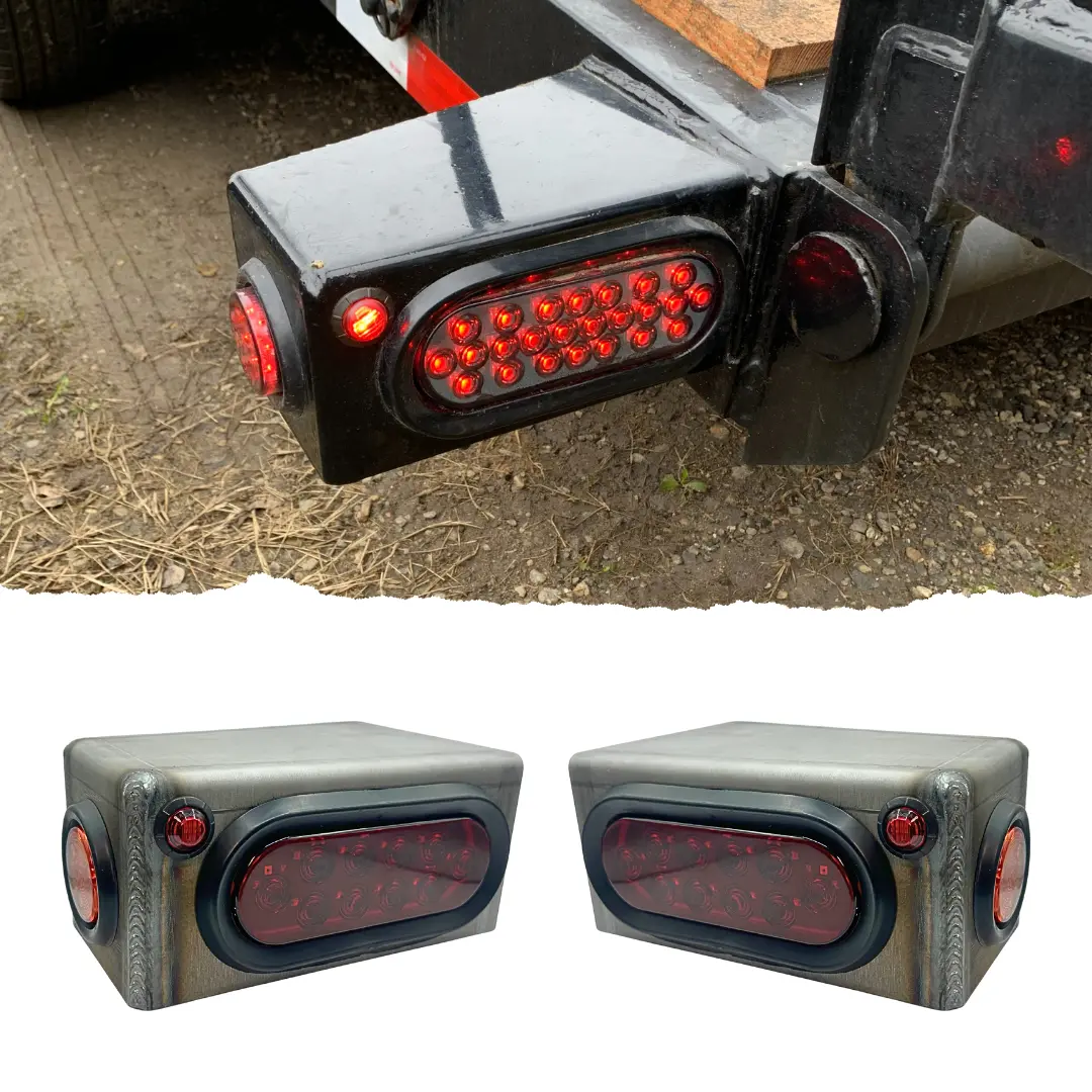 Heavy Duty Led Trailer Tail Light Kit 3/16 Steel 1