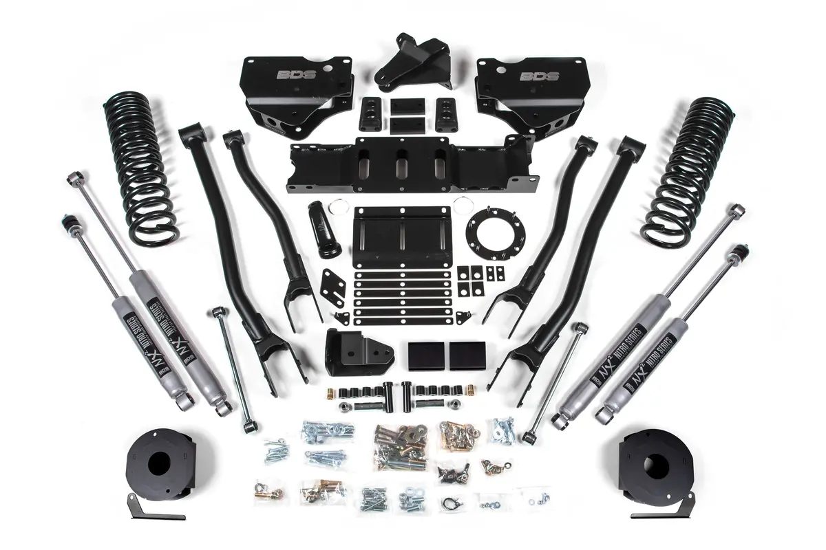 4 Inch Lift Kit W/ 4-Link | Ram 2500 W/ Rear Air Ride (19-24) 4Wd | Diesel 2