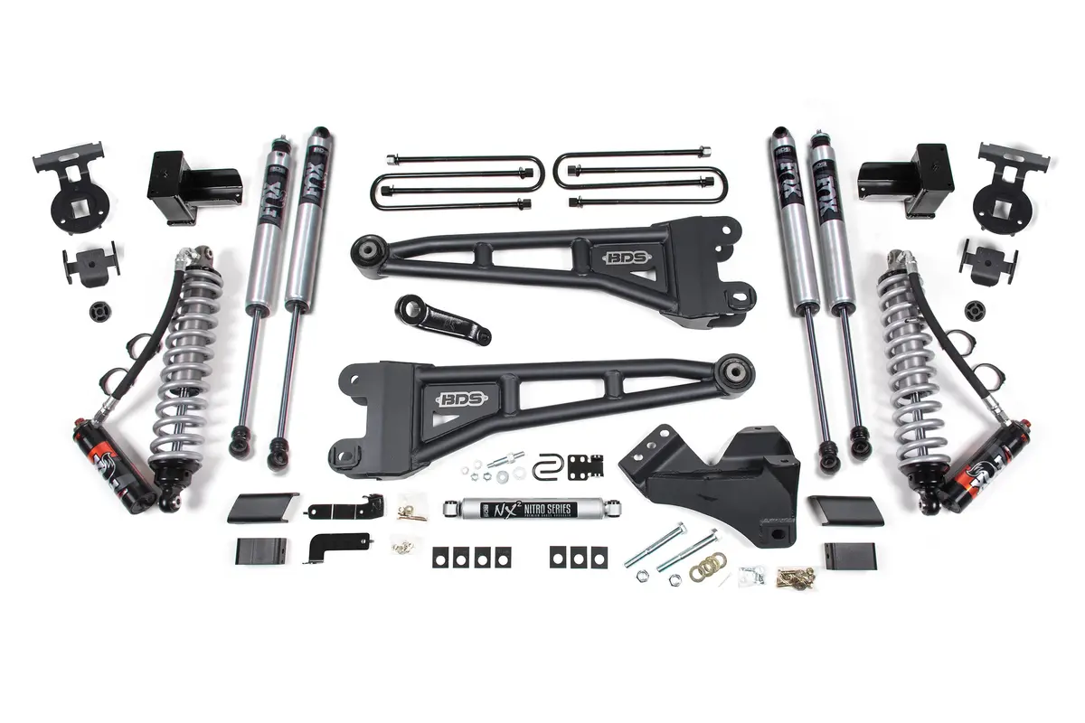 4 Inch Lift Kit W/ Radius Arm | Fox 2.5 Performance Elite Coil-Over Conversion | Ford F250/F350 Super Duty (17-19) 4Wd | Diesel 1