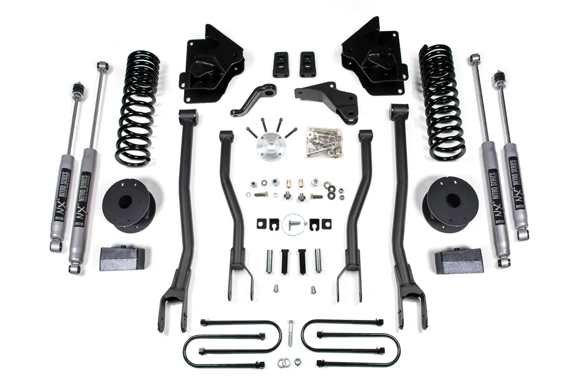 4 Inch Lift Kit W/ 4-Link | Ram 3500 W/ Rear Air Ride (13-18) 4Wd | Diesel 2