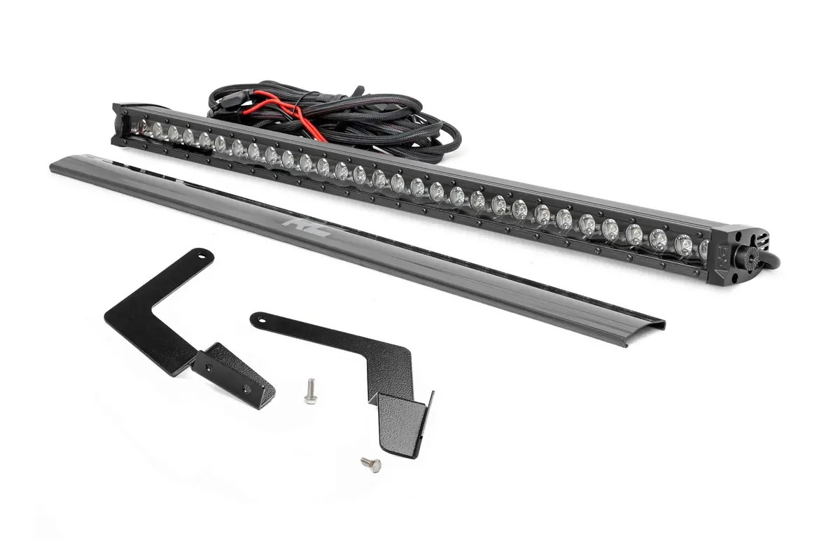 Led Light Lower Grille Mnt 30Inch Black Single Row White Drl Toyota Tacoma 16 23 1