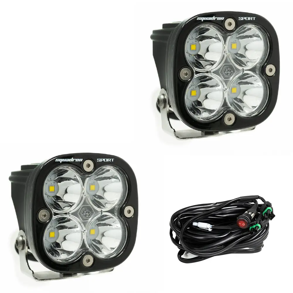 Baja Designs Squadron Sport Black Led Auxiliary Light Pod Pair - Universal 1