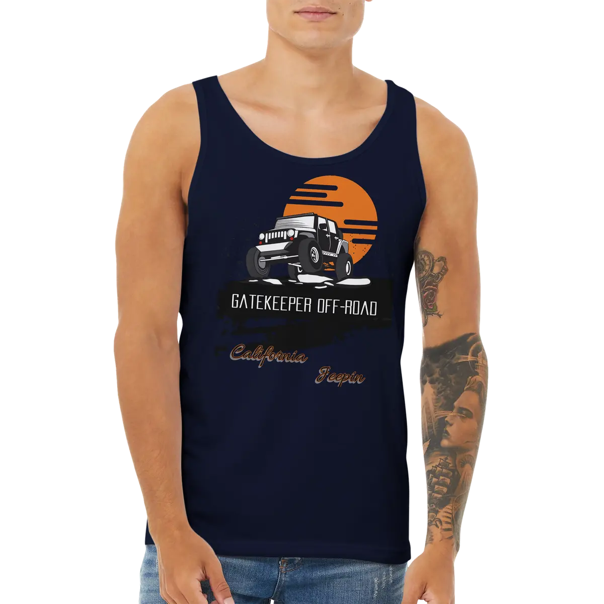 Gatekeeper Cali Jeepin Unisex Premium Tank Top - Image 2