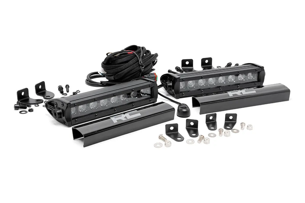 Led Light Grille Mount 8Inch Black Pair Ford Super Duty 17 19 1
