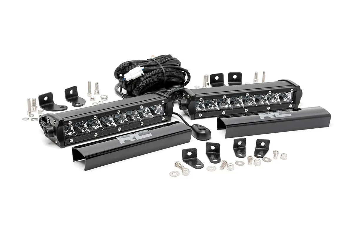 Led Light Grille Mount 8Inch Chrome Pair Ford Super Duty 17 19 1