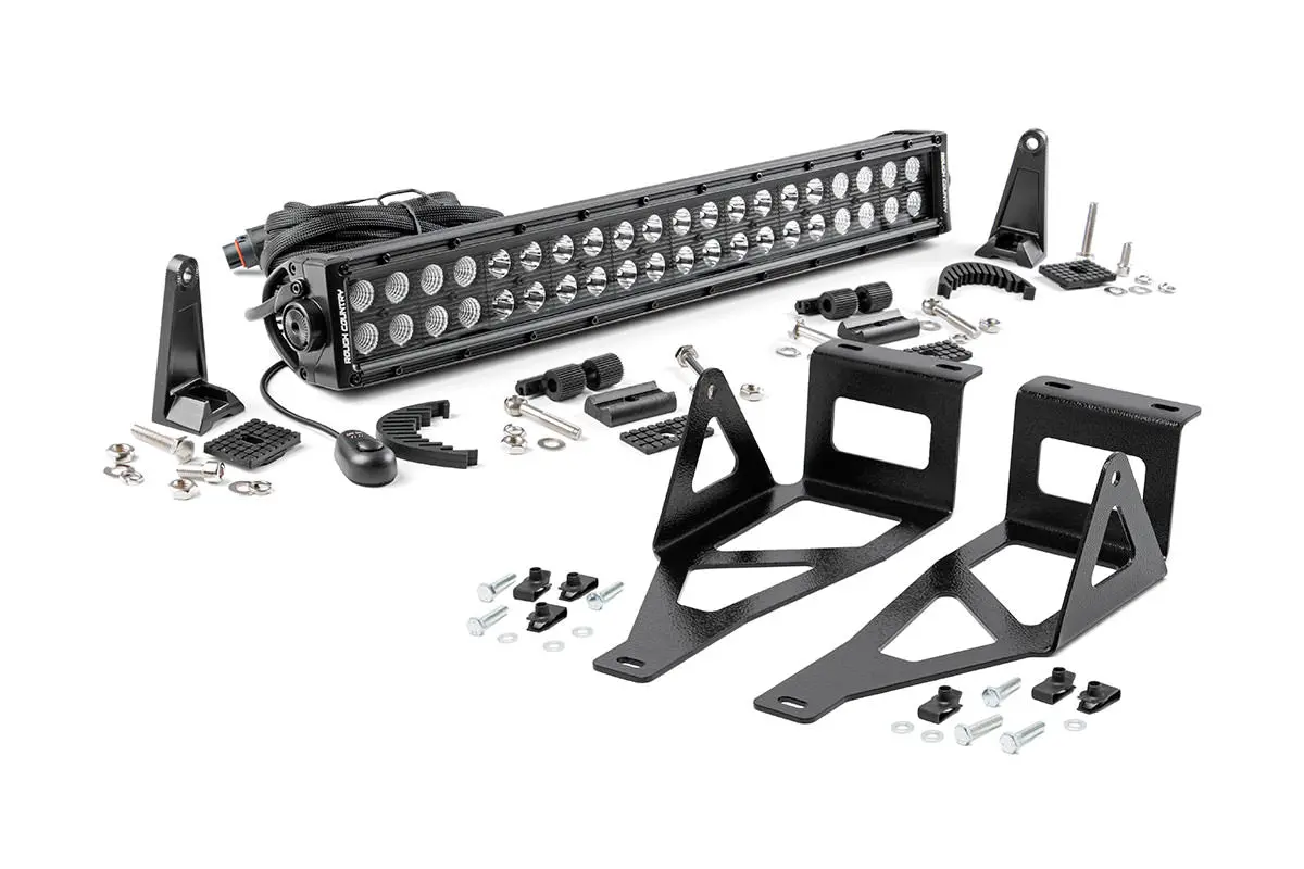 Led Light Bumper Mount 2Inch Black Dual Row Ford Super Duty 05 07 1