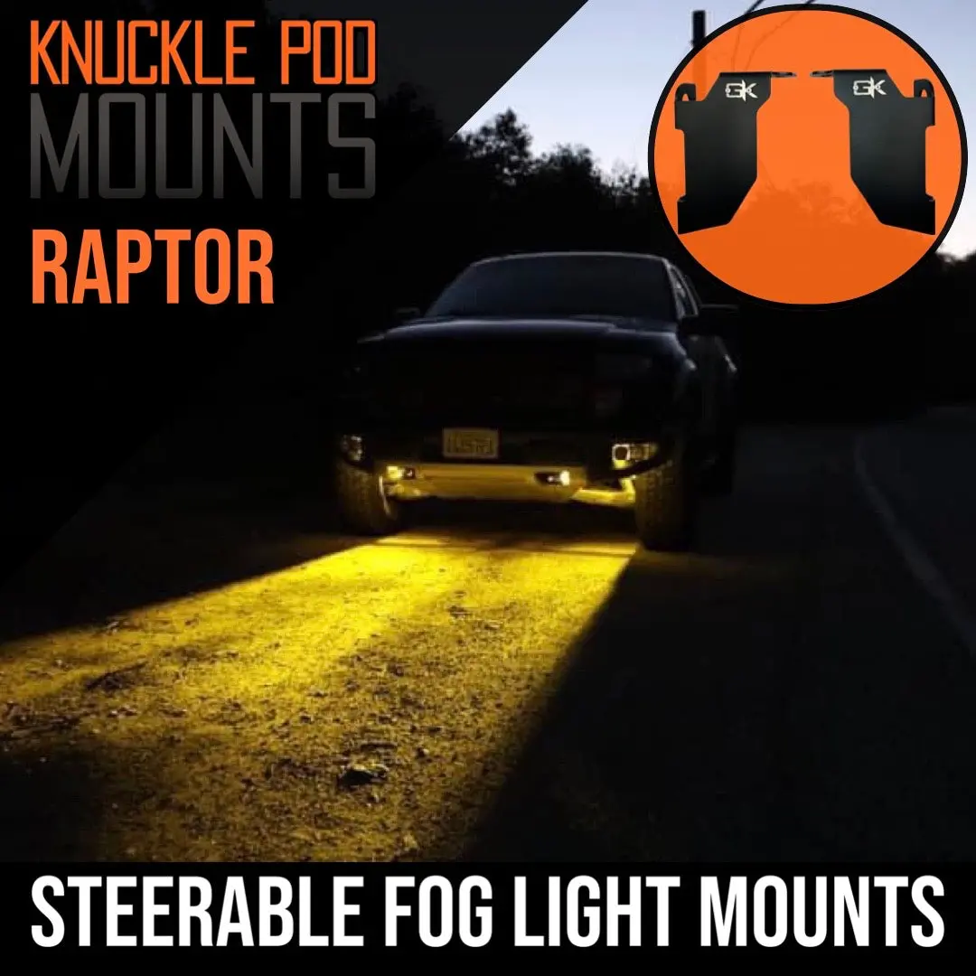 Ford Raptor Steerable Knuckle Pod Light Mounts (1St Gen 2010-2014) 2