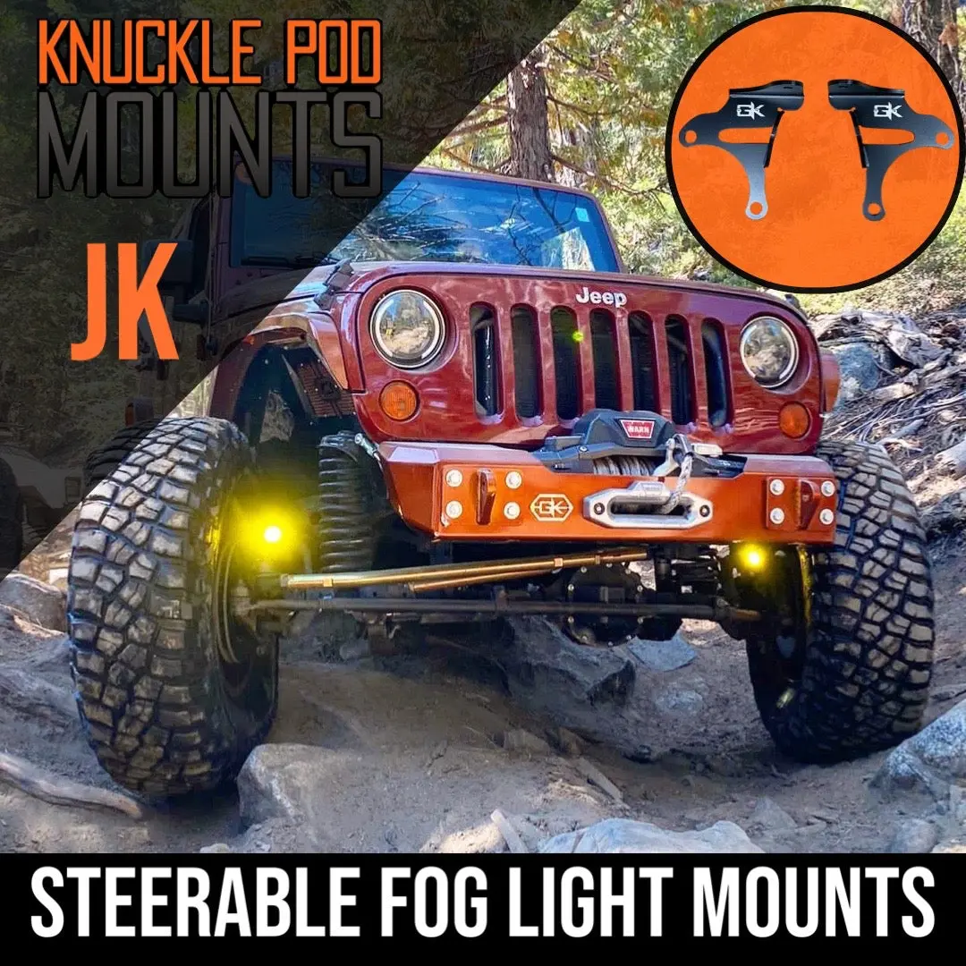 Jeep Jk Steerable Knuckle Pod Light Mounts (2007-2018 Wrangler) 2
