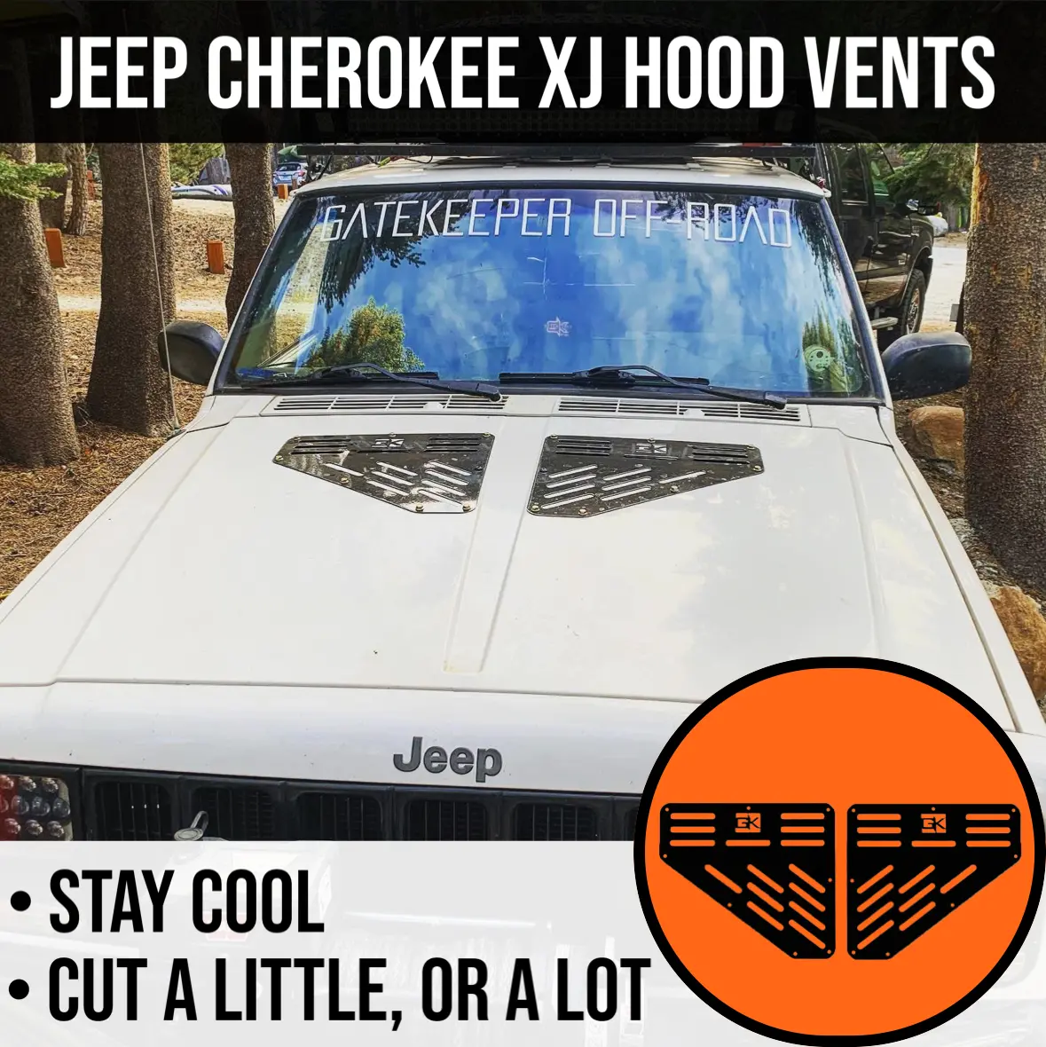 1984-2004 Jeep Cherokee Grand Cherokee Xj Zj Wj Universal Hood Vents 2