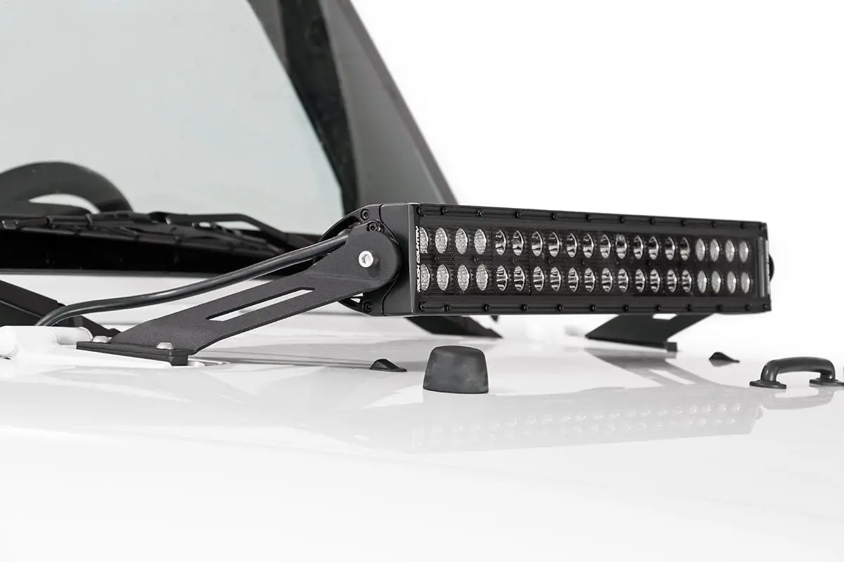 Led Light Mount Hood 20Inch Jeep Wrangler Jk 2007 2018 1