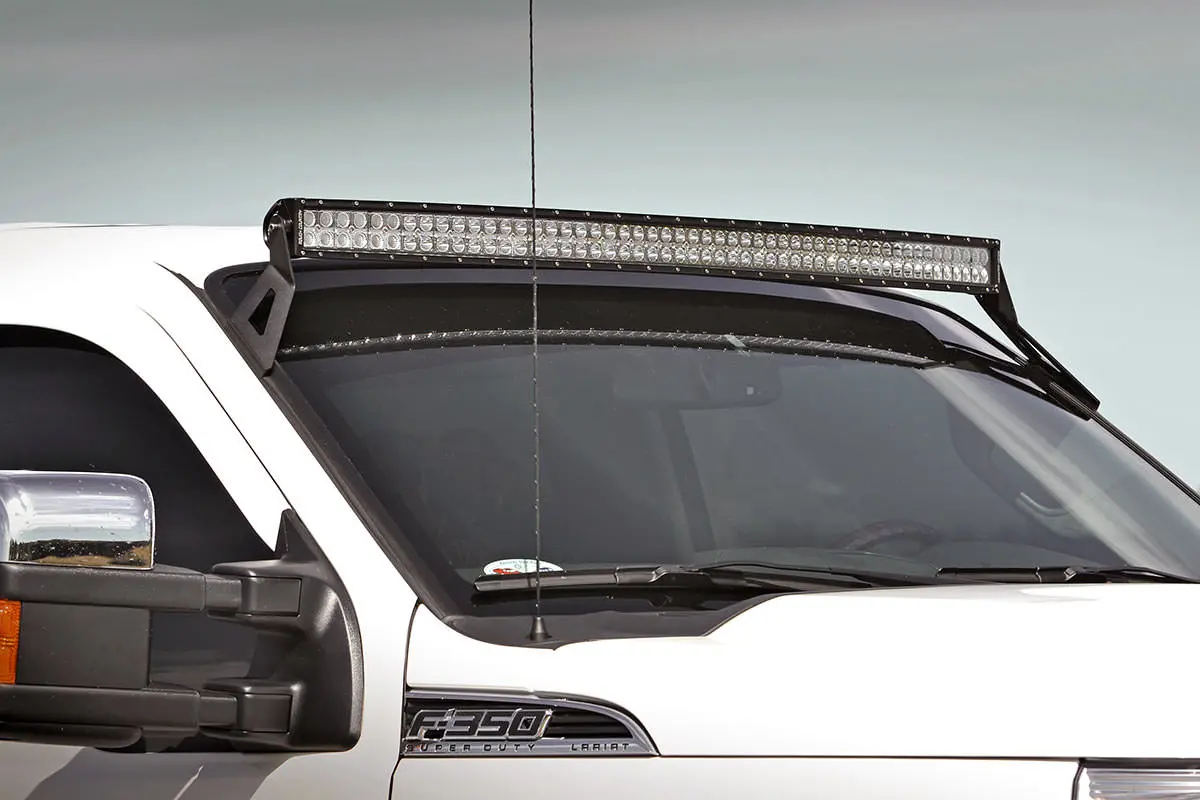 Led Light Mount Upper Windshield 54Inch Curved Ford Super Duty 99 16 1