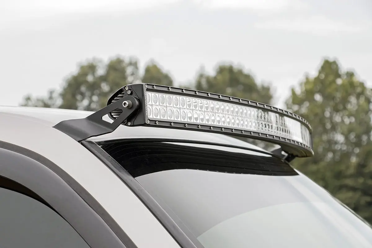 Led Light Mounts Upper Windshield 54Inch Curved Chevy Gmc 1500 99 06 And Classic 1