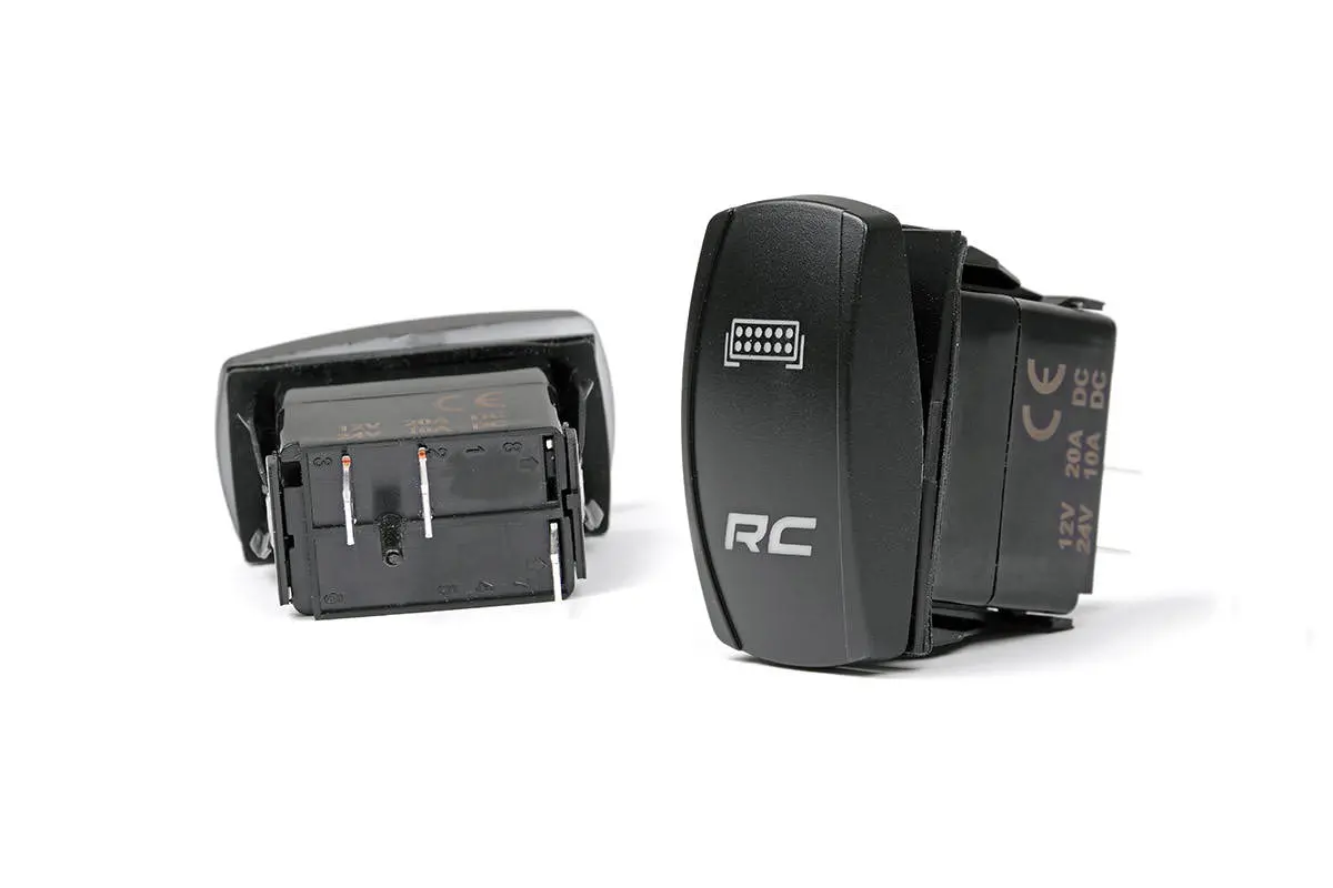 Rocker Switch 2X1 With Logo Blue Back Light 1