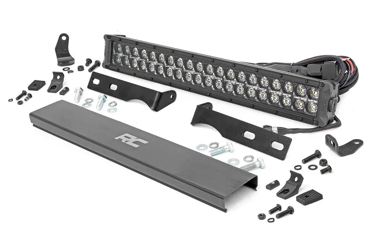 Led Light Bumper Mount 20Inch Black Dual Row Amber Drl Jeep Grand Cherokee Wk2 11 20 1