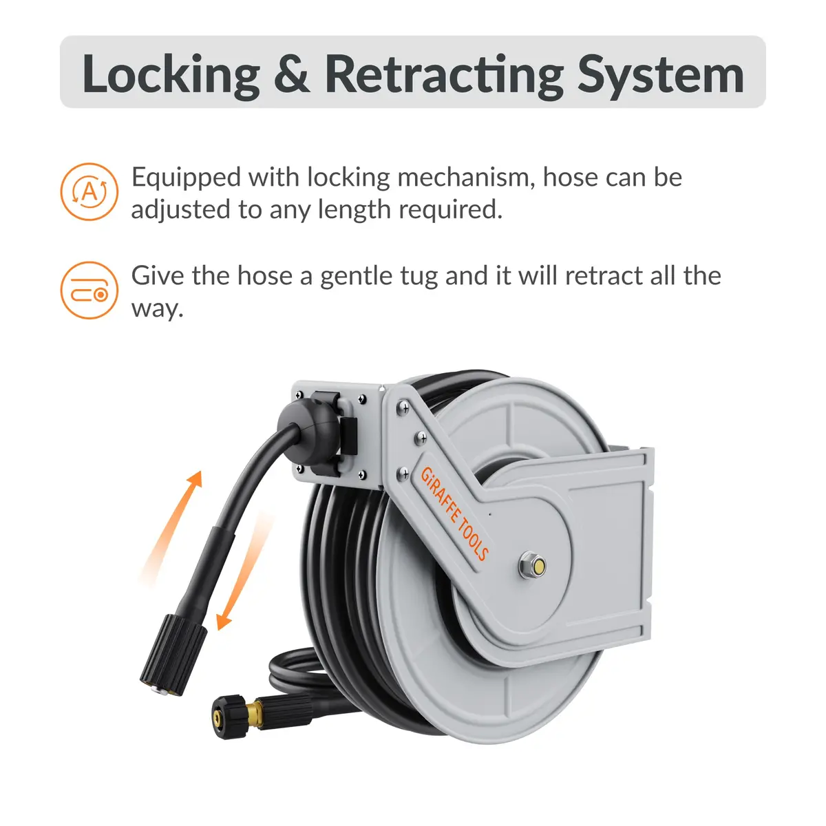 Retractable Pressure Hose Reel-1/4In 3