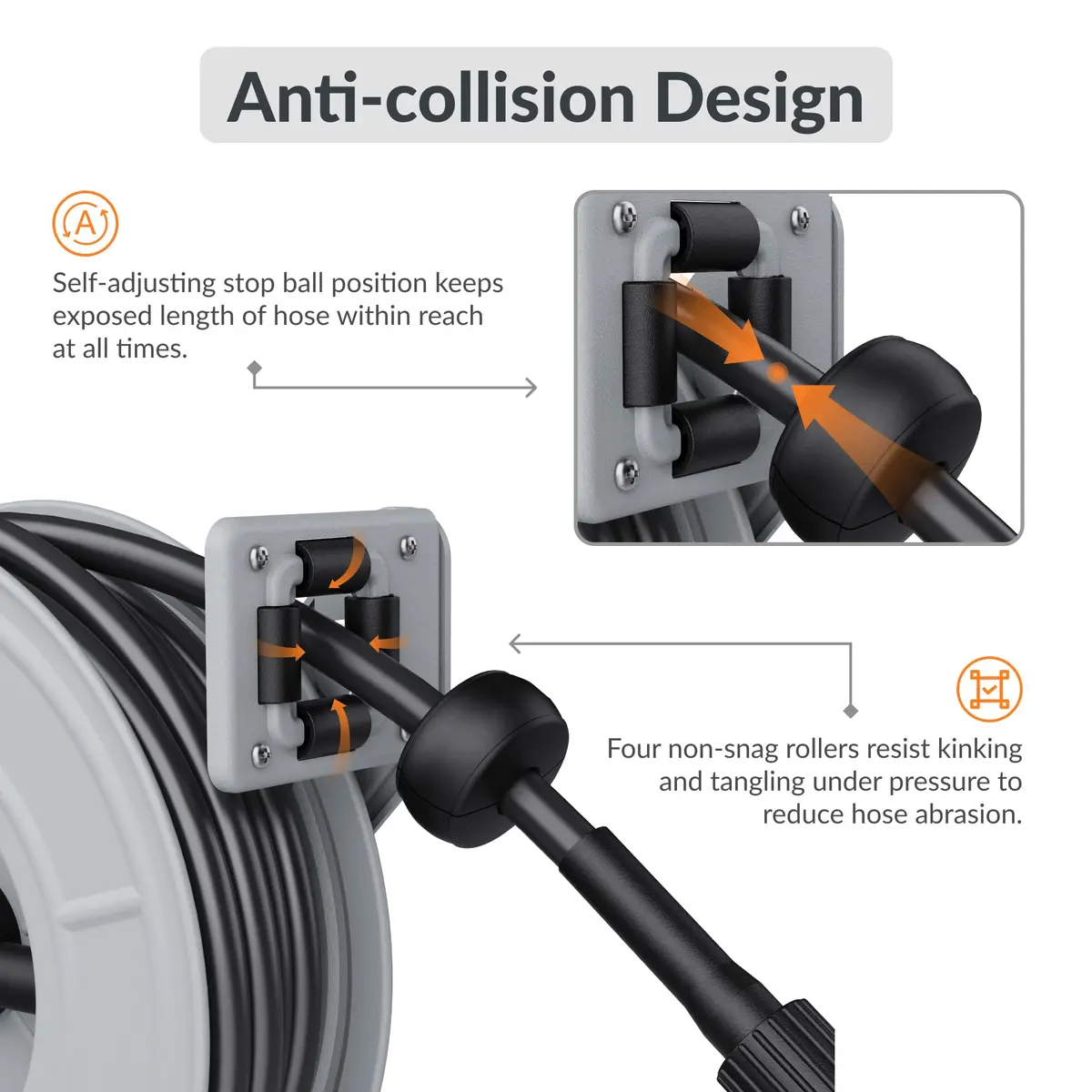 Retractable Pressure Hose Reel-1/4In 4