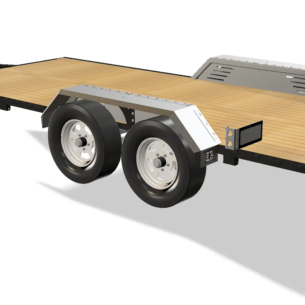 Heavy Duty Weld On Diy Drive Over Trailer Fender Kit Bare Steel - Pair 2