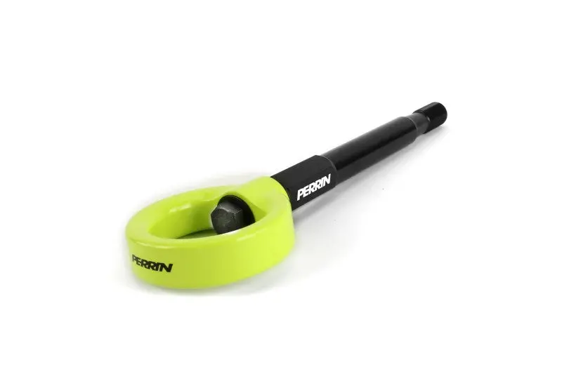 Perrin 2022 Subaru Wrx / 18-21 Crosstrek / 14-21 Forester Tow Hook Kit (Front) - Neon Yellow 2