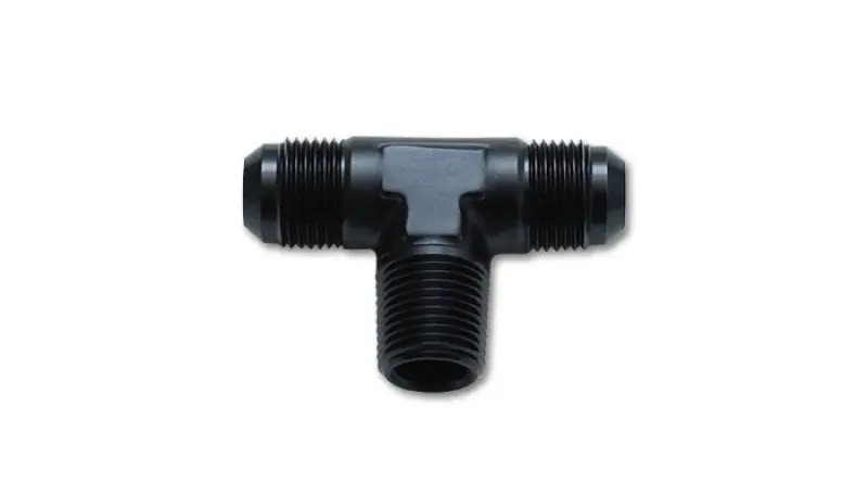 Vibrant -10An X 1/2In Npt Flare To Pipe Tee Adapter Fitting - Aluminum 1