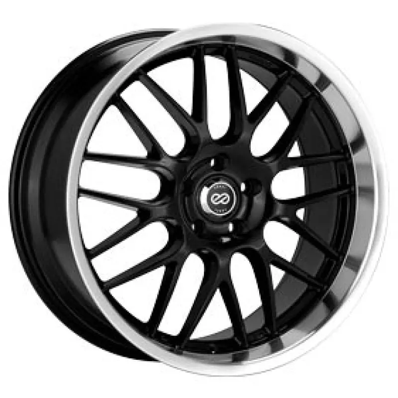 Enkei Lusso 18X8 45Mm Offset 5X112 Bolt Pattern 72.6 Bore Black W/ Machined Lip Wheel 1