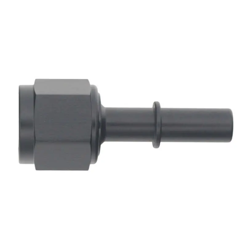 Deatschwerks 8An Female Flare Swivel To 3/8In Male Efi Quick Disconnect - Anodized Matte Black 1