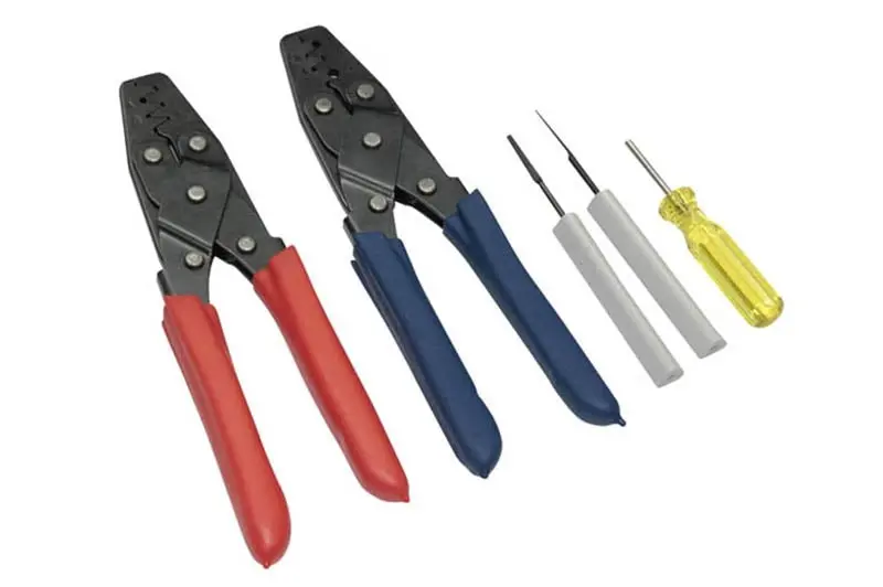 Haltech Dual Crimper Set - Includes 3 Pin Removal Tools 1