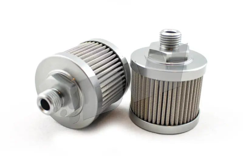Deatschwerks Stainless Steel 6An 100 Micron Universal Fuel Pump Pre-Filter 1