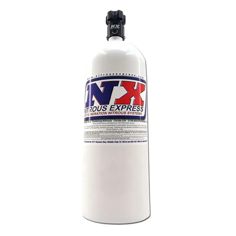 Nitrous Express 15Lb Bottle W/Lightning 500 Valve (6.89 Dia X 26.69 Tall) W/ -6 An Nipple 1