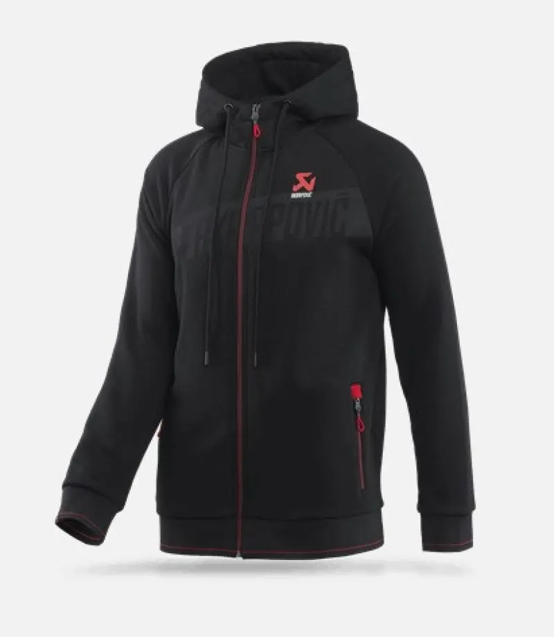 Akrapovic Mens Corpo Zip Hoodie Black - 2Xl 1