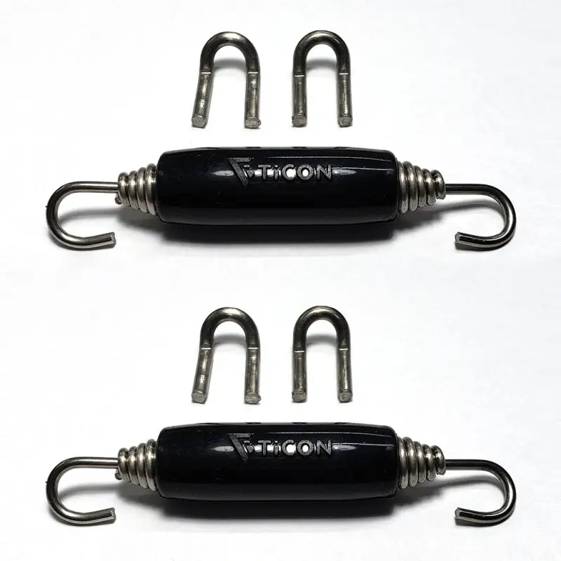 Stainless Bros Spring Tab Kit - 5 Pack Ss304 (5 Springs 10 Hooks And 5 Black Silicone Sleeves) 1