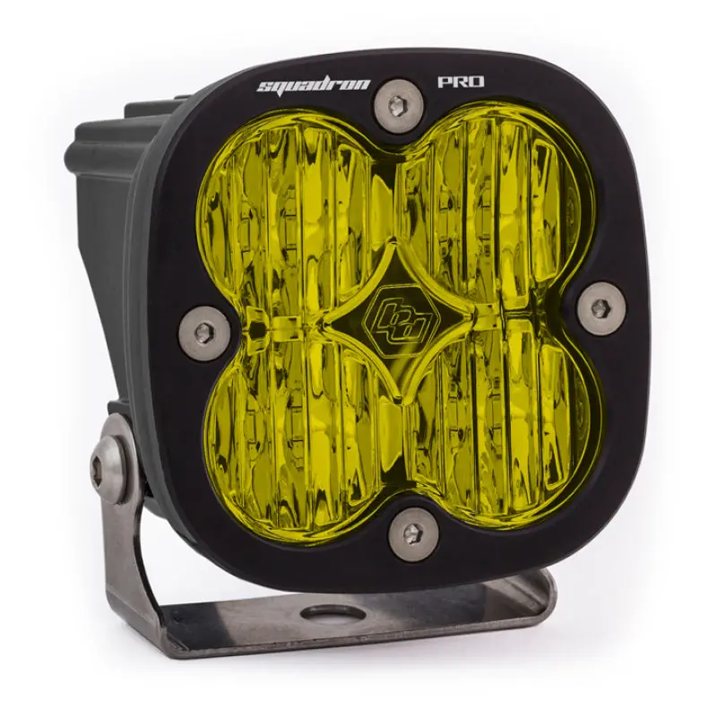 Baja Designs Squadron Pro Black Wide Cornering Pattern Led Light Pod - Amber 1