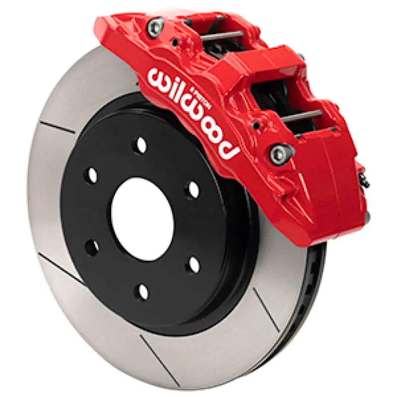 Wilwood 10-14 Ford F-150 Raptor Aero6-Dm Front Brake Kit - Slotted - Red 1