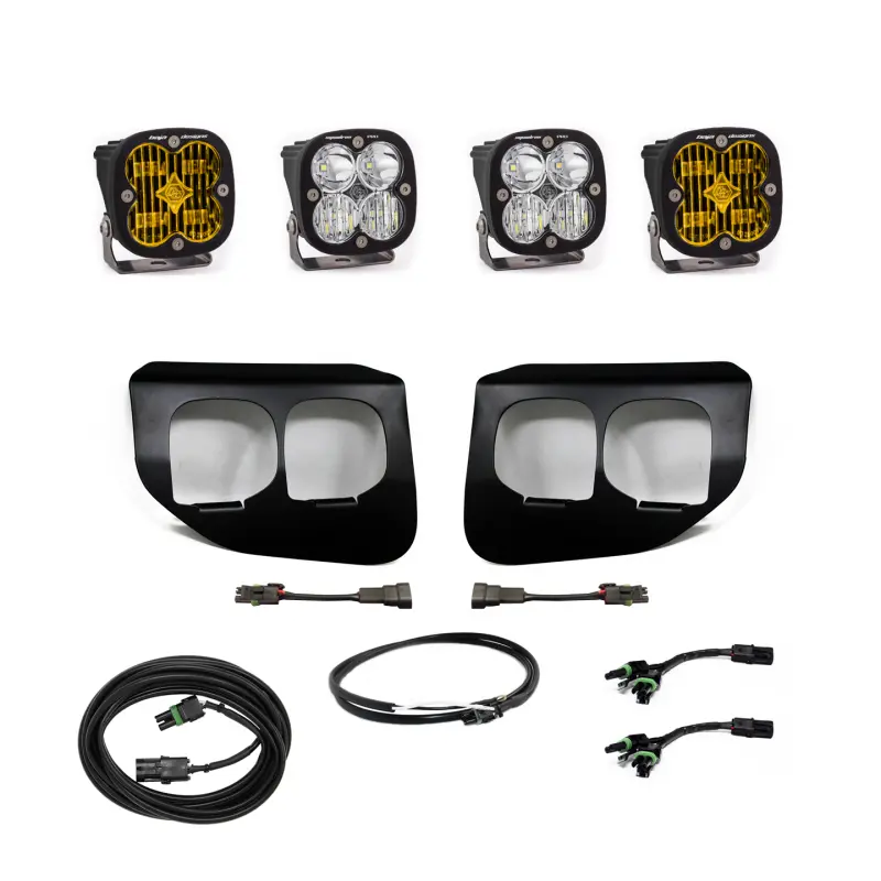 Baja Designs 2020+ Ford Super Duty Fog Lights Fpk Amber Sae/Pro Dc Baja Designs W/Upfitter 1
