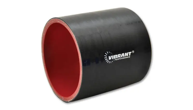 Vibrant 4 Ply Reinforced Silicone Straight Hose Coupling - 1.25In I.D. X 3In Long (Black) 1