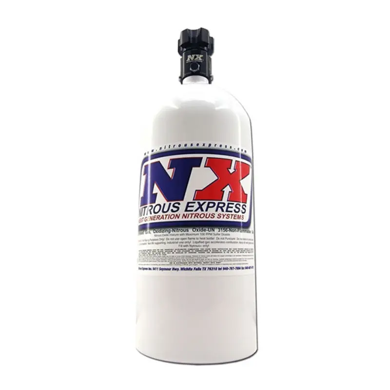 Nitrous Express 10Lb Bottle W/Lightning 500 Valve -6 Bottle Nipple (6.89 Dia. X 20.19 Tall) 1