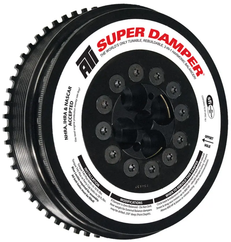 Ati Damper - 7.98In - Steel - 8 Grv - Cummins - 07.5-15 6.7L W/Reluctor Wheel - 3 Ring Hvy - Diesel 1