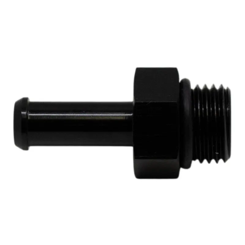 Deatschwerks 6An Orb Male To 5/16In Male Barb Fitting (Incl O-Ring) - Anodized Matte Black 2