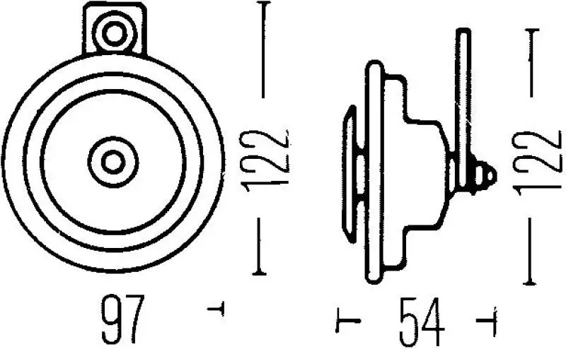 Hella Sharptone Horn Kit 12V 415/350Hz Yellow (3Bb922000731 = H31000001) (Min Qty 360) 1