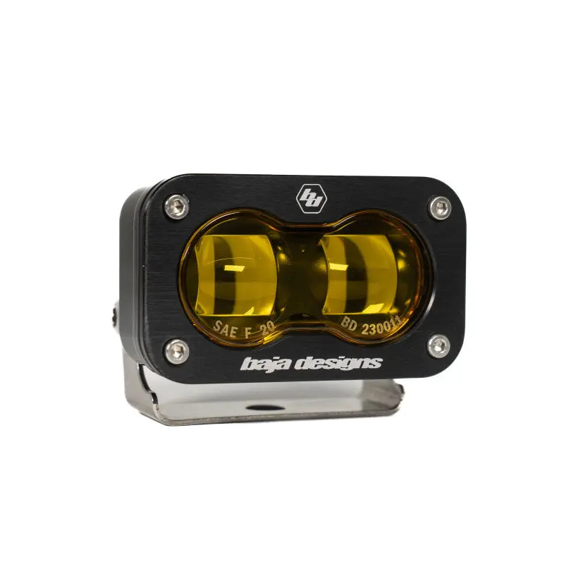 Baja Designs 21-22 Ford Bronco W/Steel Bumper S2 Sae Sportsmen Fog Pkt Light Kit W/Upfitter - Amber 1